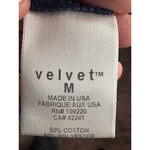 Velvet Women’s Medium Top Blue Twist Front Y2K Style Made in USA - Picture 6 of 6